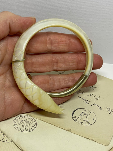 Mother of Pearl Sterling Snake Bracelet Bloomers and Frocks